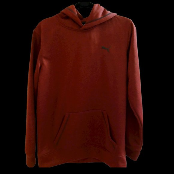 Puma Hoodie Sweatshirt Athleticwear Kids Fierce Red Heather - Picture 6 of 13